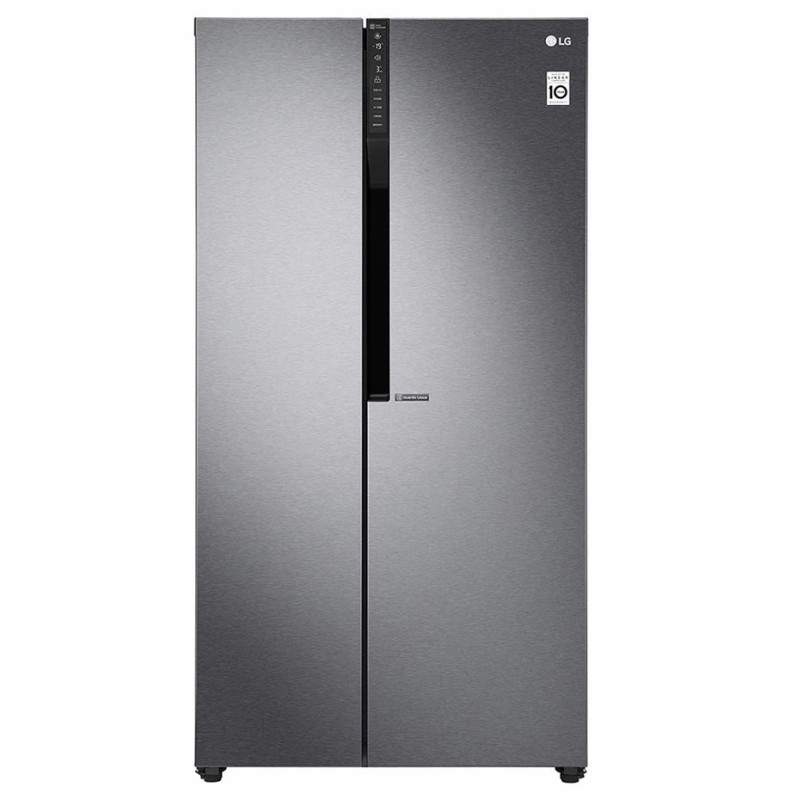 LG Side by Side Refrigerator 21.6 Cu.Ft, Pocket Handle, Inverter Linear Compressor, Dark Gray - LS24GBBDLN