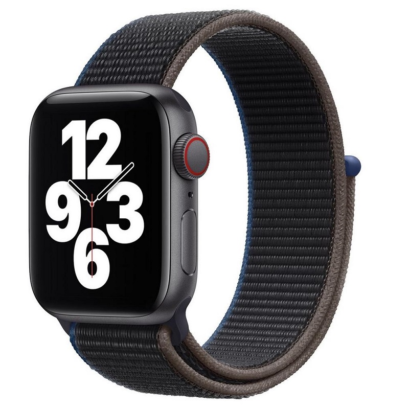 APPLE Watch SE GPS + Cellular, 44mm, Space Gray Aluminium Case with Charcoal Sport Loop - MYF12AE/A