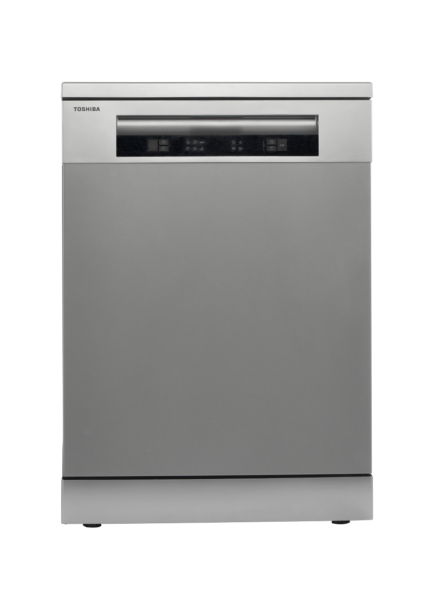 Toshiba Dish Washer, 14 Place Settings, 6 Programs, LED Touch Panel, Silver - DW-14F1ME(S)