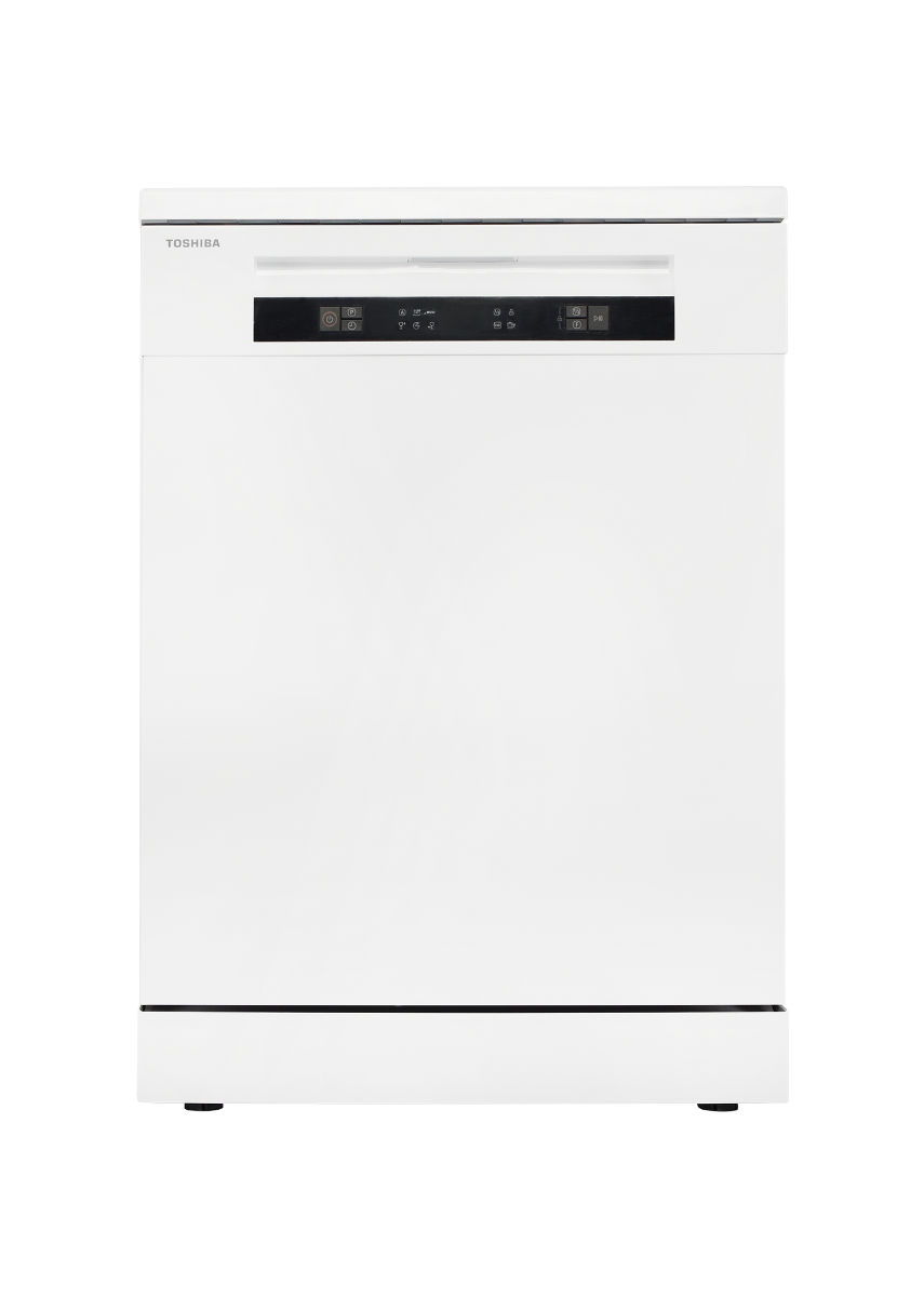 Toshiba Dish Washer, 14 Place Settings, 6 Programs, LED Touch Panel, White - DW-14F1ME(W)