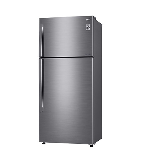 LG Two Door Refrigerator, 15.4 cu.ft, LED Light, Silver - LT17CBBSIN