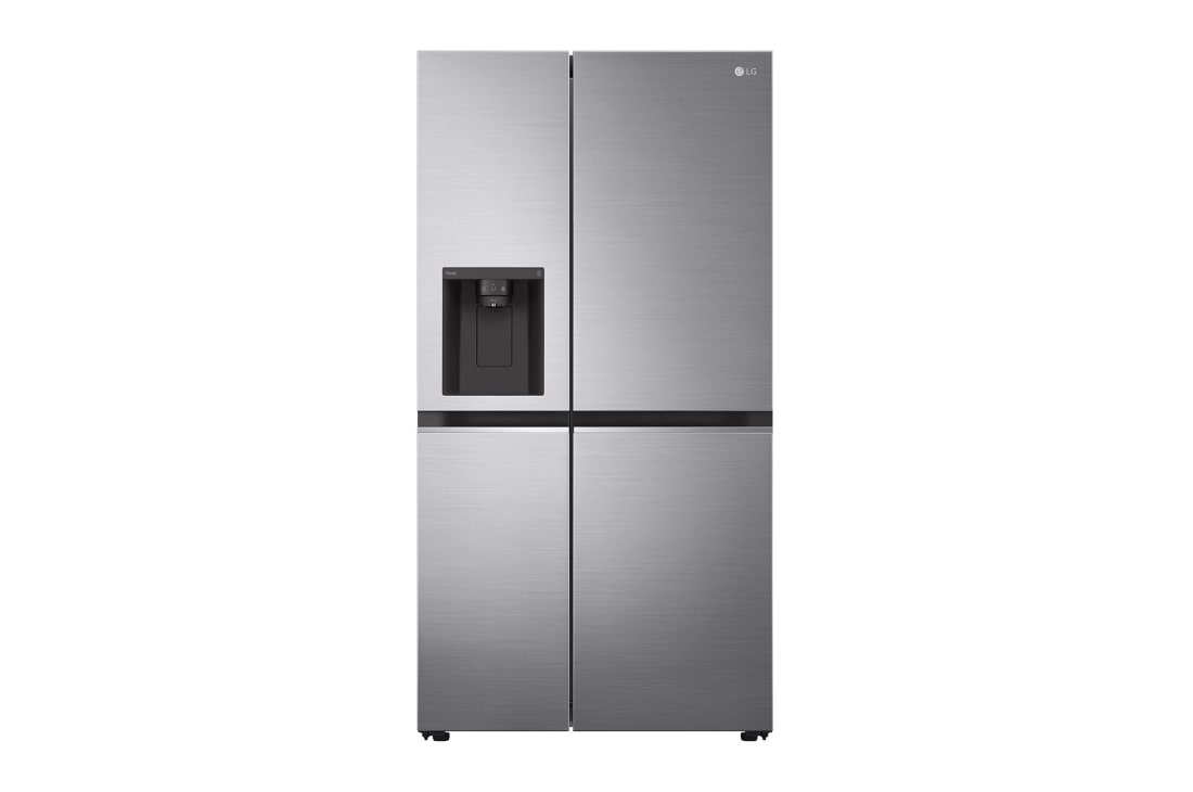 LG Side by Side Door Refrigerator 21.7 Feet, 617 Liter, Multi Air Distribution, Hygen Fresh, Steel - LS25NBLSIV