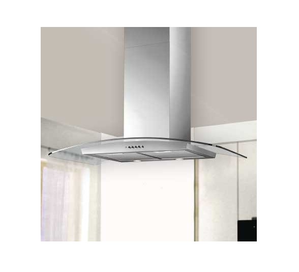 THOMSON Built-In Hood  Size 90 cm, Curve , 3 speeds, suction power 1000 cubic meters, Steel - TV2F10/90