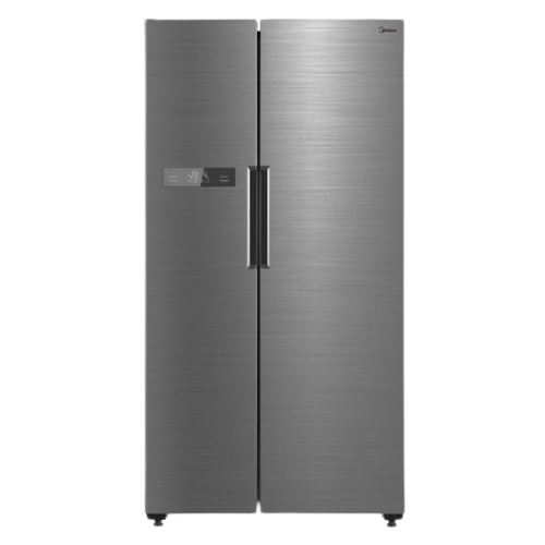 Midea Refrigerator Side by Side 2 Door, 18.4 Cu.ft, 520Ltr, Inverter, Steel - MDRS722MYU46D