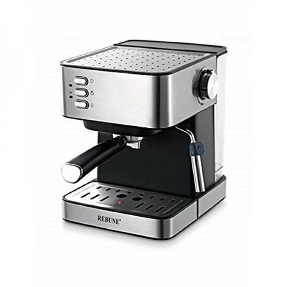 REBUNE Coffee Maker, Espresso Maker, 1450 W, 1 L Water Tank, 15 Bar Pump, Black,RE-6-036