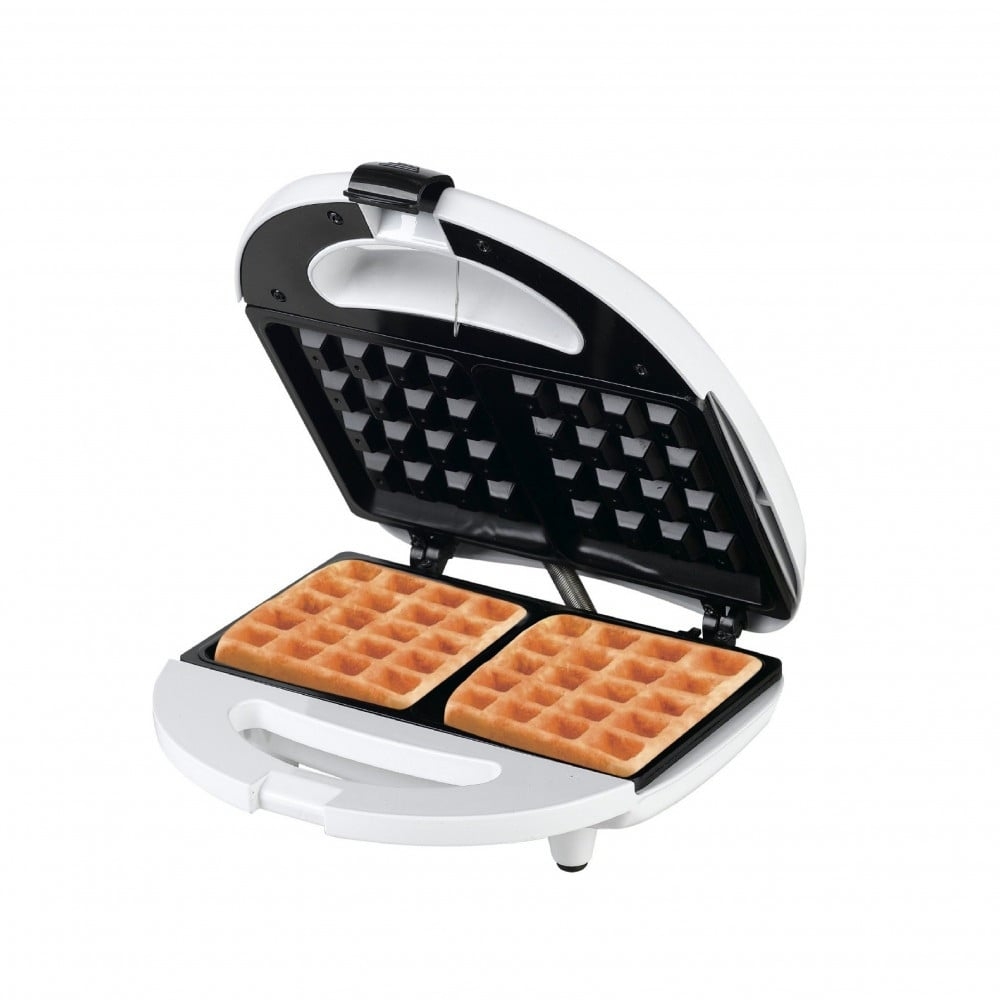 REBUNE Waffle Maker, 750 W, Two Power Indicators, The First For Device Operation And The Second For Readiness For Use, White,RE-5-065