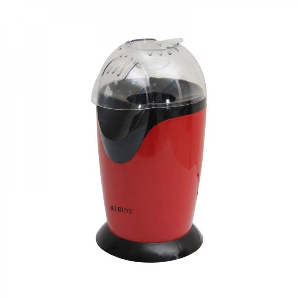 REBUNE Popcorn Maker, 1200 W, Measuring Cup, Only Takes 2-4 Minutes, Non-Slip Rubber Feet, Red,RE-5-082