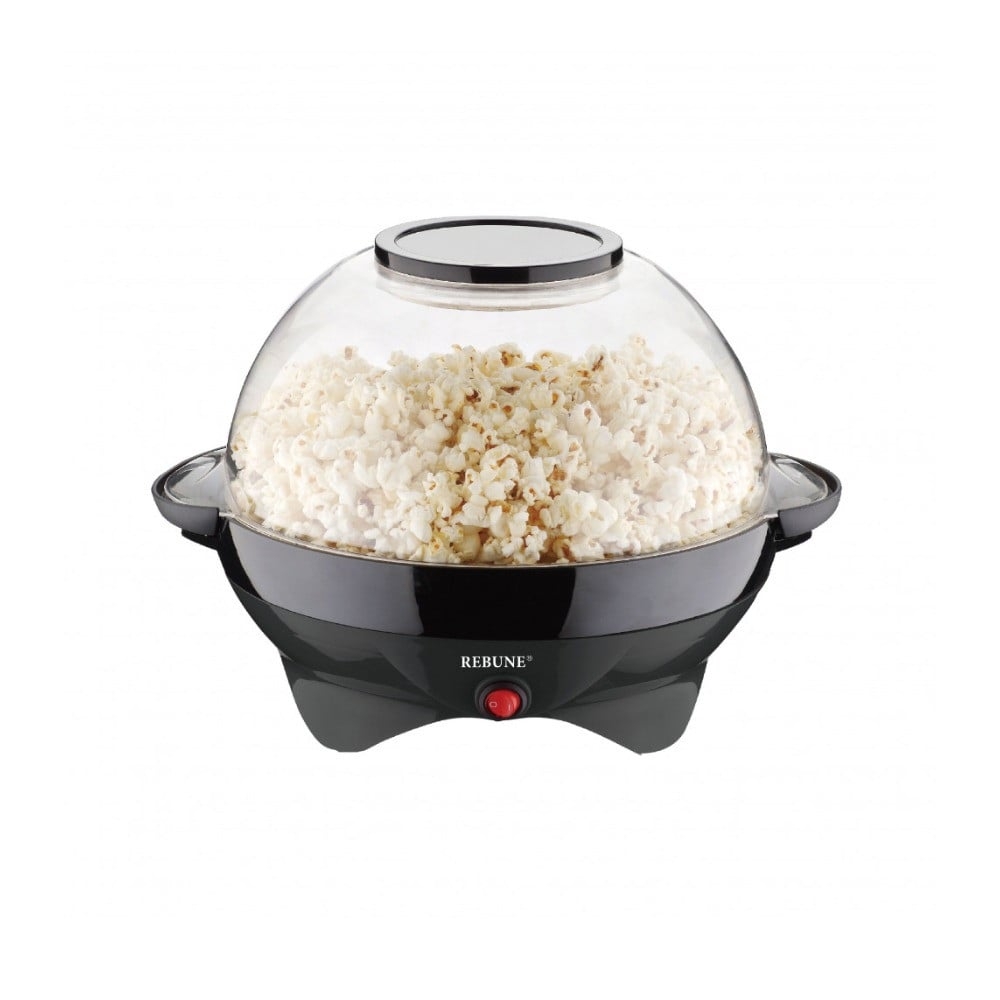 REBUNE Popcorn Maker, 800 W, There Are Holes On The Top Of The Lid For Ventilation, Black,RE-5-045