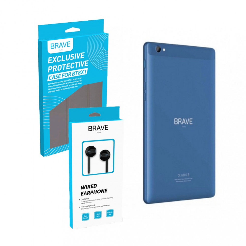 
Brave 8 Inch, 2GB RAM, 32GB Wi-Fi, Blue, BT8X1 - With Cover & Headset 
