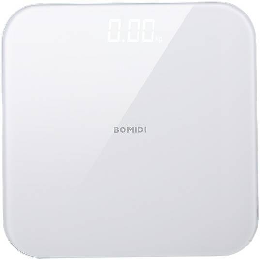 Bomidi W1 Smart Body Weight Scaling, LED Digital Scale, With High Precision Sensor Weight Scaling, Triple A Battery, White - BMD-W1