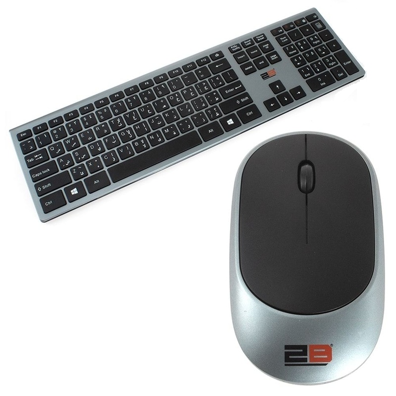 2B Wireless Keyboard and Mouse Combo, Dark Gray / Black - KB-30-6
