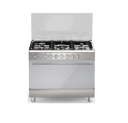 Thomson Gas Oven 60×90 cm, 5 Burners of gas, self-ignition built in with keys, safety valve for oven and grill - T95BPGGS/FS