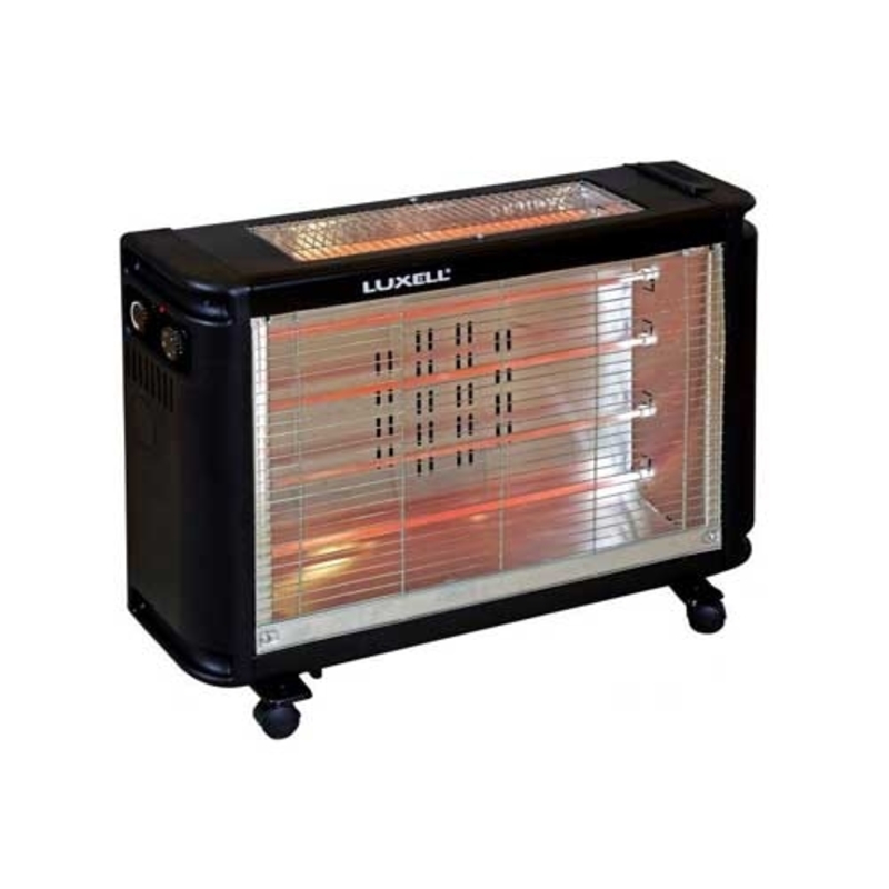 Luxell Electric Heater, 6 Quartz tube, 2200W, Turkish Indusry, Black - LX-2811-6
