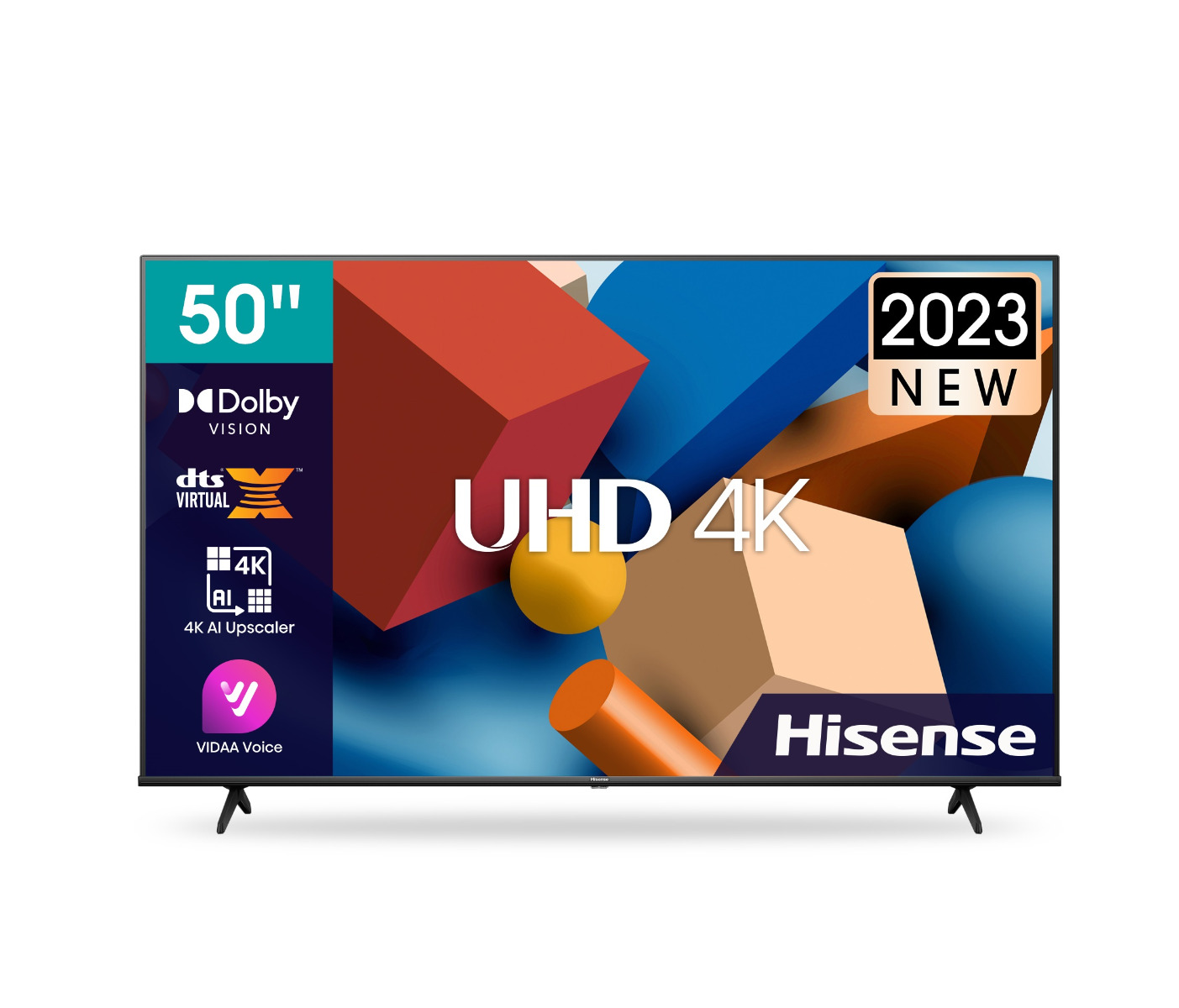 Hisense TV, LED, 50Inch, 4K A6K , VIDAA System , Dolby Vision HDR , Bluetooth , Wifi , 2 USB , 3 HDMI - 50A6K