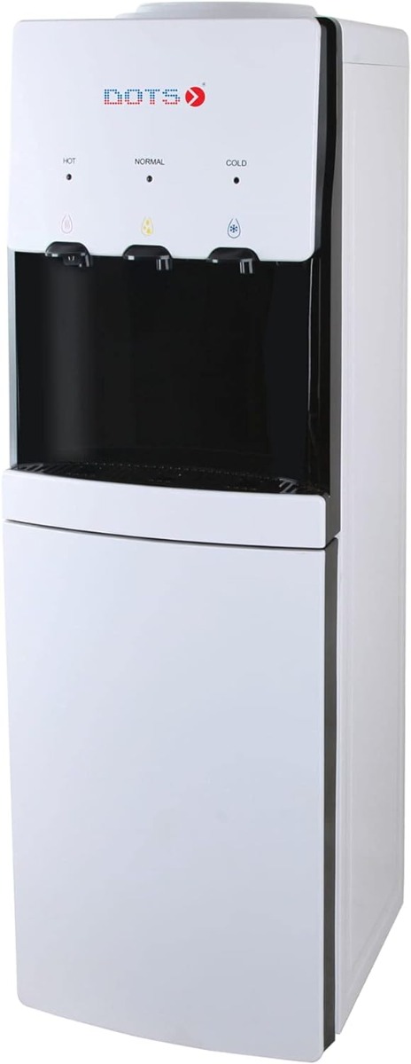 DOTS Stand Water Dispenser Hot and Cold 2 Taps, Storage Capacity 10 Liters, 635W, White - HD-578C
