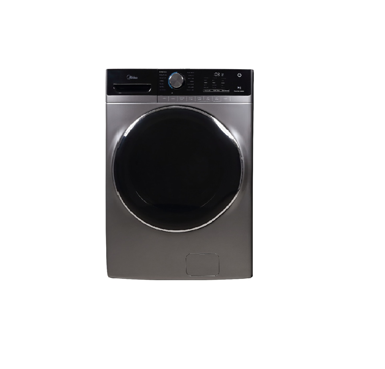 MIDEA Front Loading Washing Machine 21 Kg, 14 Programs, 1300 RPM, WIFI , Titanium -  MF600W210WBSSA