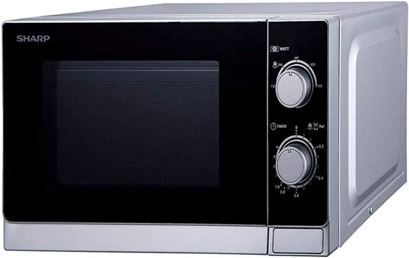 SHARP Microwave With Grill 20 Liter, 800W, Silver - R-20AS-S