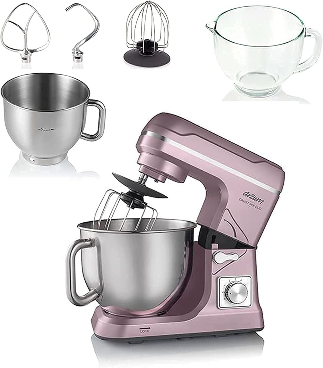 ARZUM Crust Mix Duo Stand Mixer , 1000W ,5L ,Stainless Steel, Dreamline - AR1129-D