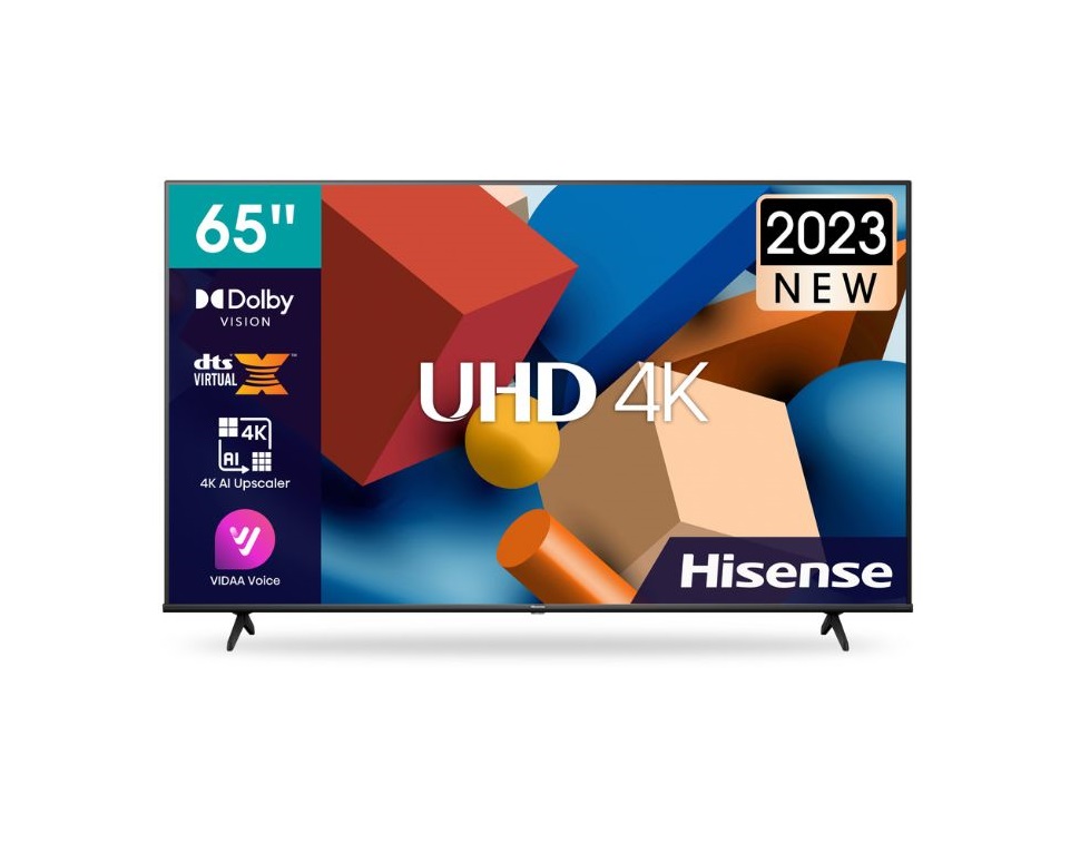 Hisense TV,LED,65Inch, ( 4K A6K - VIDAA System - Dolby Vision HDR - Bluetooth - Wifi - 2 USB - 3 HDMI),65A6K 