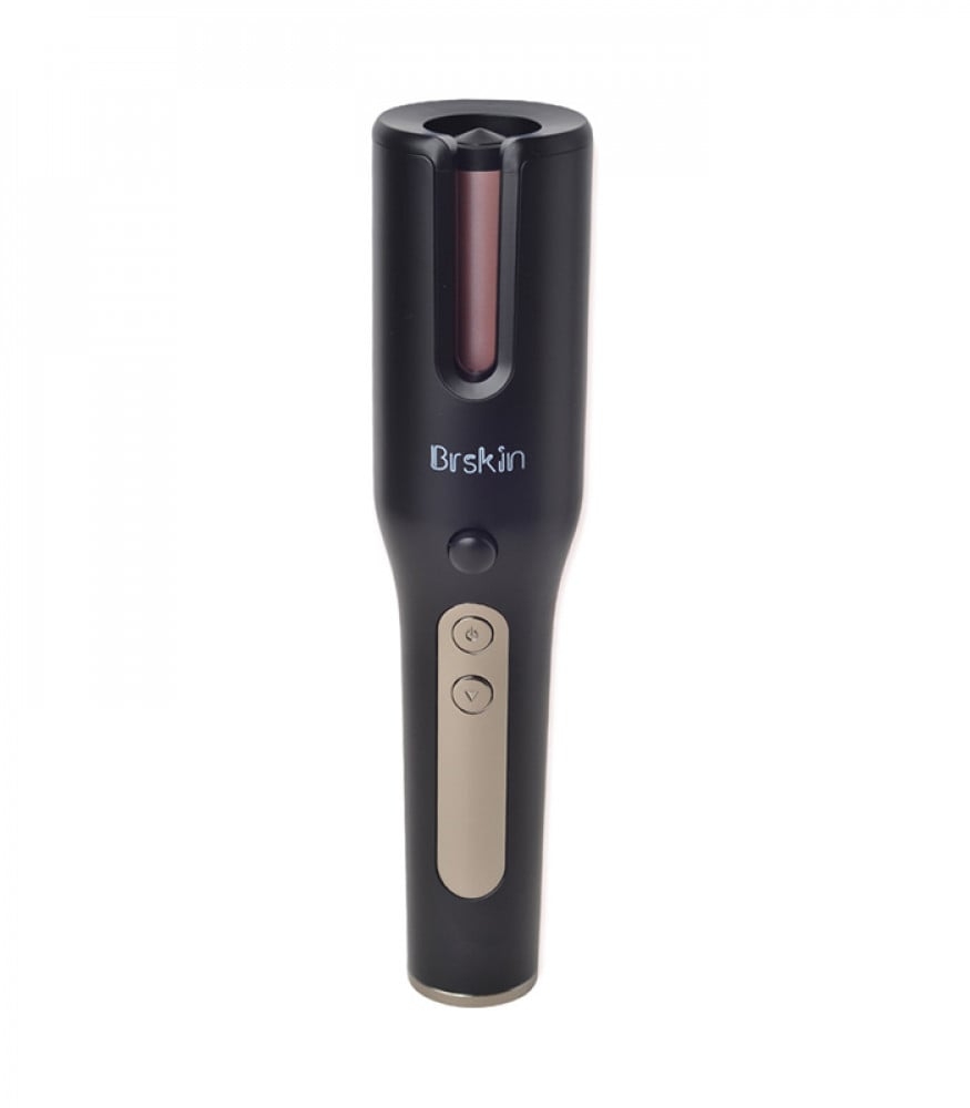 Brskin Hair Curling Iron, Curls Hair In Two Directions, Temperatures Up To 200 Degrees Celsius, Works Wirelessly, Works For An Hour, Black, 67793796104