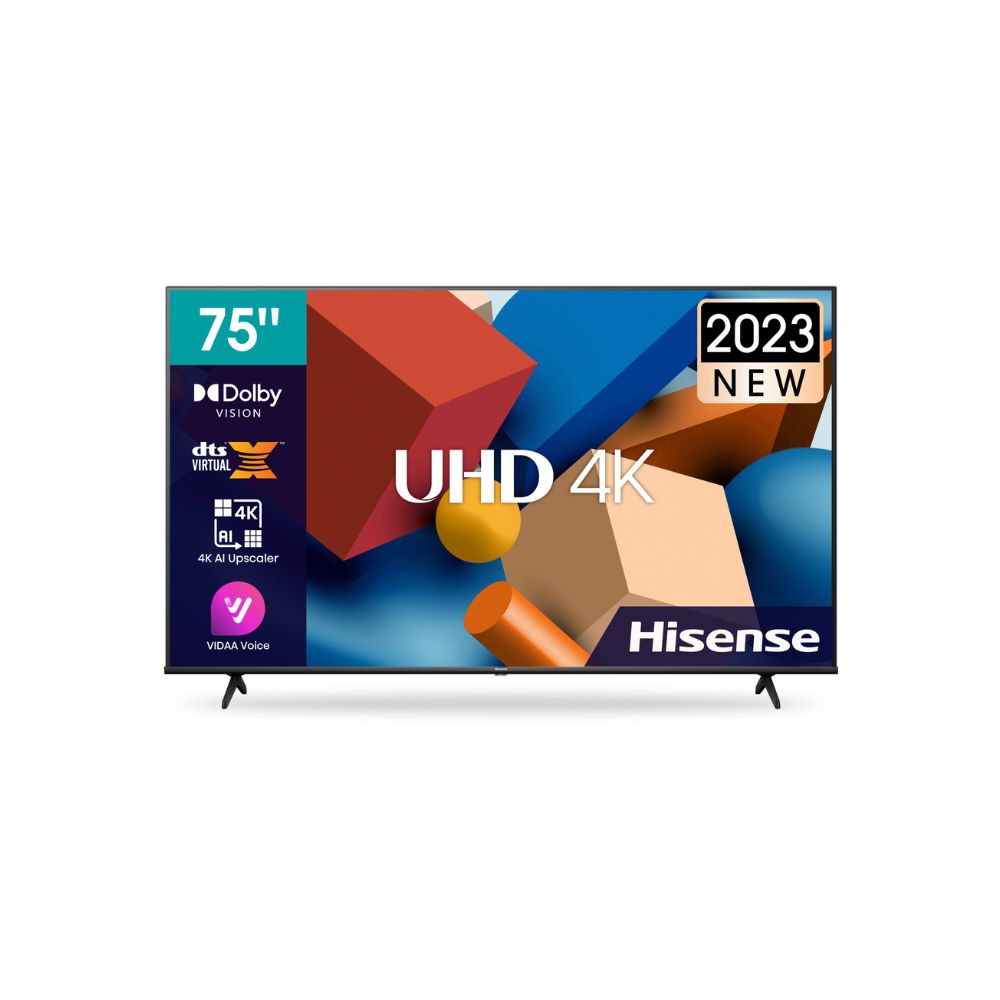 Hisense TV,LED,75Inch,(UHD TV, 48-60Hz VRR, Dolby vision vs SS48-60Hz VRR, Airplay),75A6K 