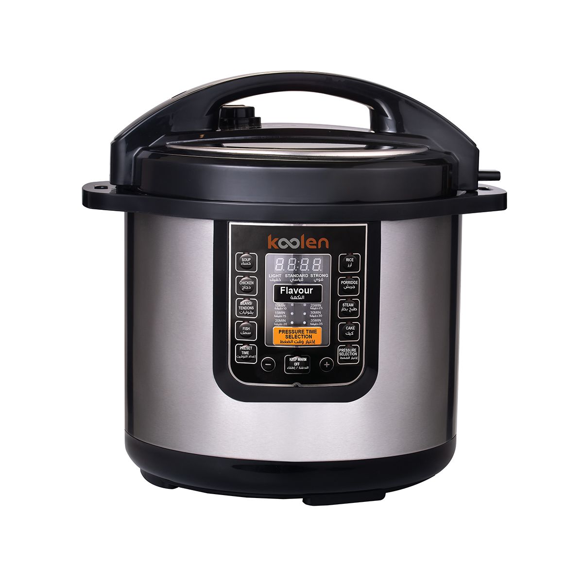 Koolen Pressure Cooker 10 Liter, 1600W, Memory Function, 12 Functions, Steel - 816106004