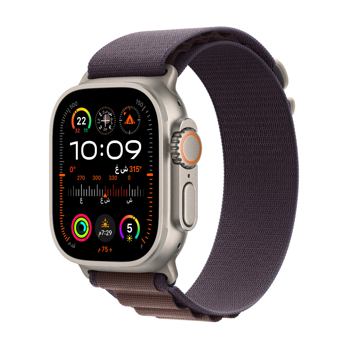 Apple Watch Ultra 2 GPS + Cellular, 49mm Titanium Case with Indigo Alpine Loop - Medium, MRET3AE/A