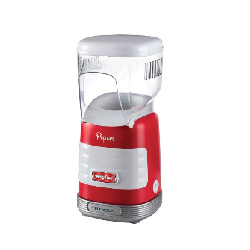 ARIETE Popcorn Maker 1100W, Makes 600g of Corn in Less Than 2 Minutes, Easy Dividing Cup, Red - C295600ARAS 