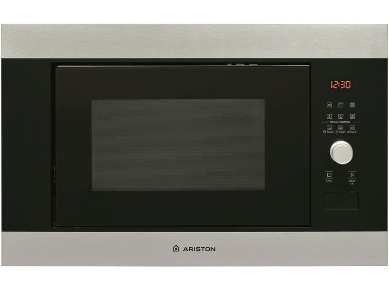 ARISTON Built-In Microwave 25 Liter, 1400W, Electronic Panel, Electric Grill, Steel - MF25GIXA60HZ