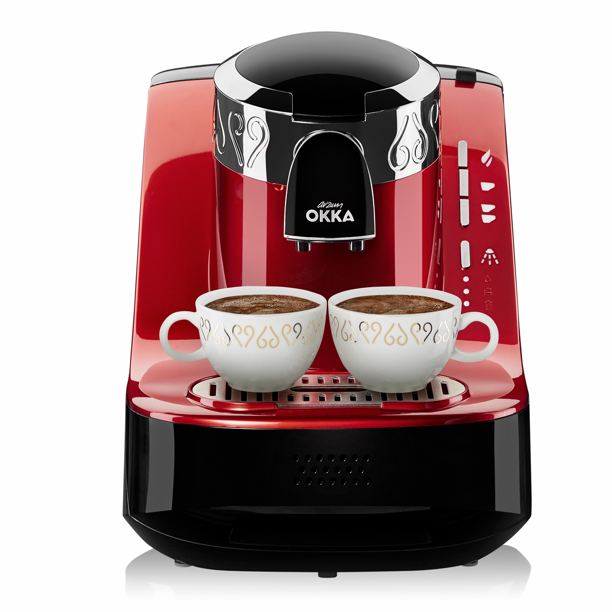 ارزوم اوكا ماكينة تحضير القهوة التركية , احمر, OK002-N 