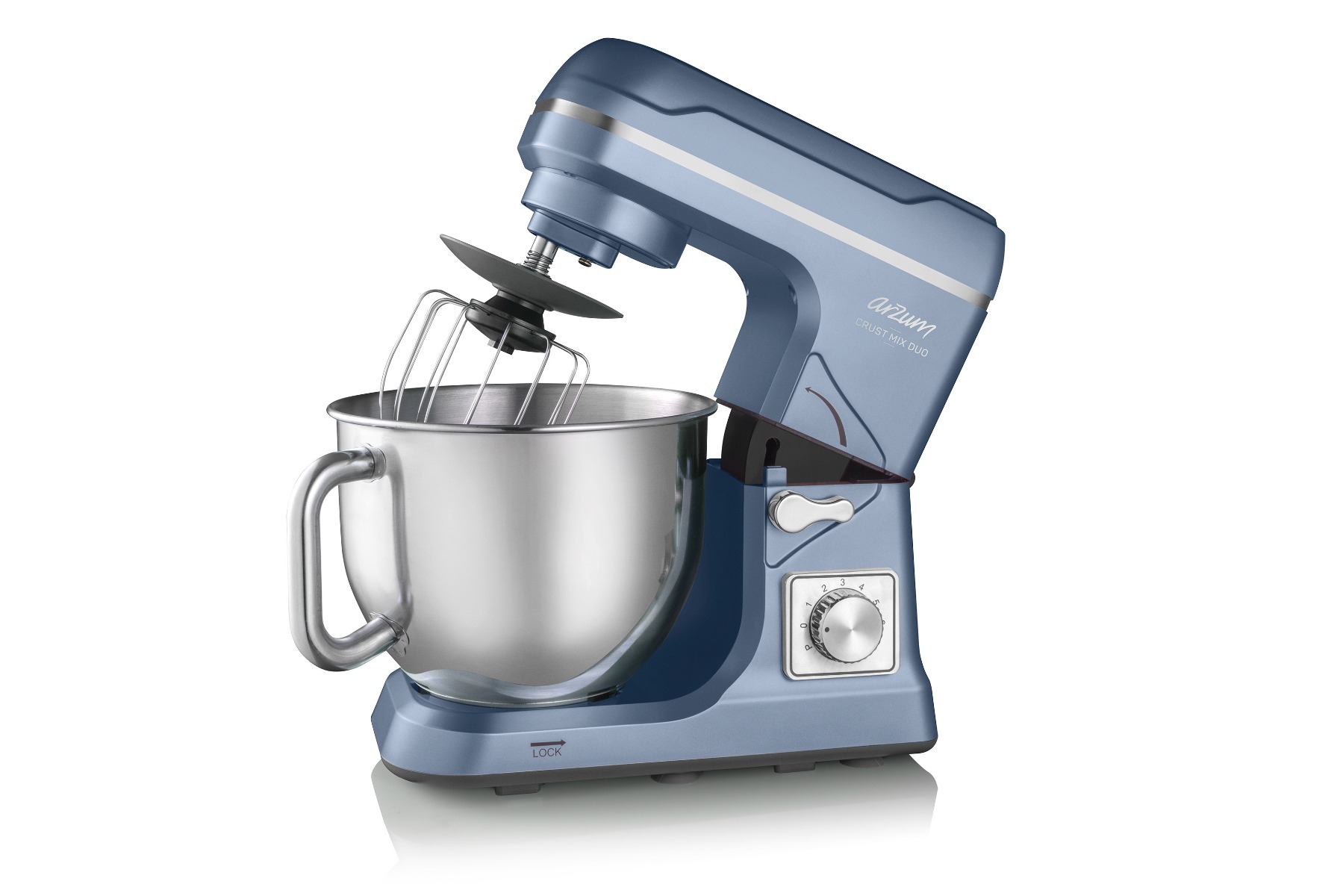 ARZUM Crust Mix Duo Stand Mixer , 1000W ,5L ,Stainless Steel, Ocean - AR1129-O