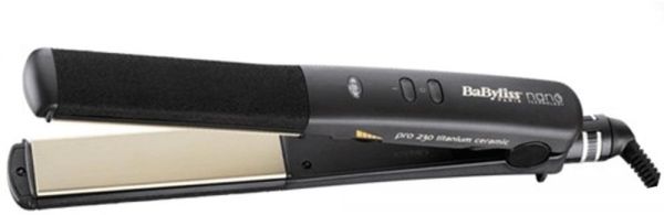 BABY LISS Hair Straightener, Upgraded Ceramic Gold Plated with 4 Improvements, Black- ST86SDE