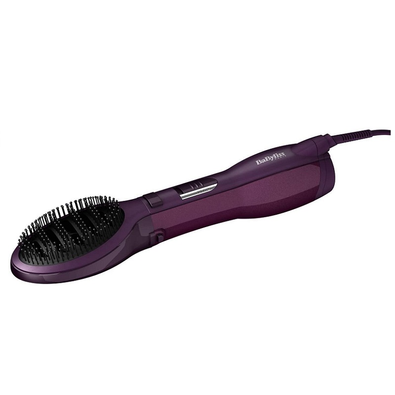 BABYLISS Hair Brush 1000W, Ceramic Coated Swivel Cord Diameter 45mm, Ionic Technology 3 Speeds, 2 Temperatures - AS115PSDE