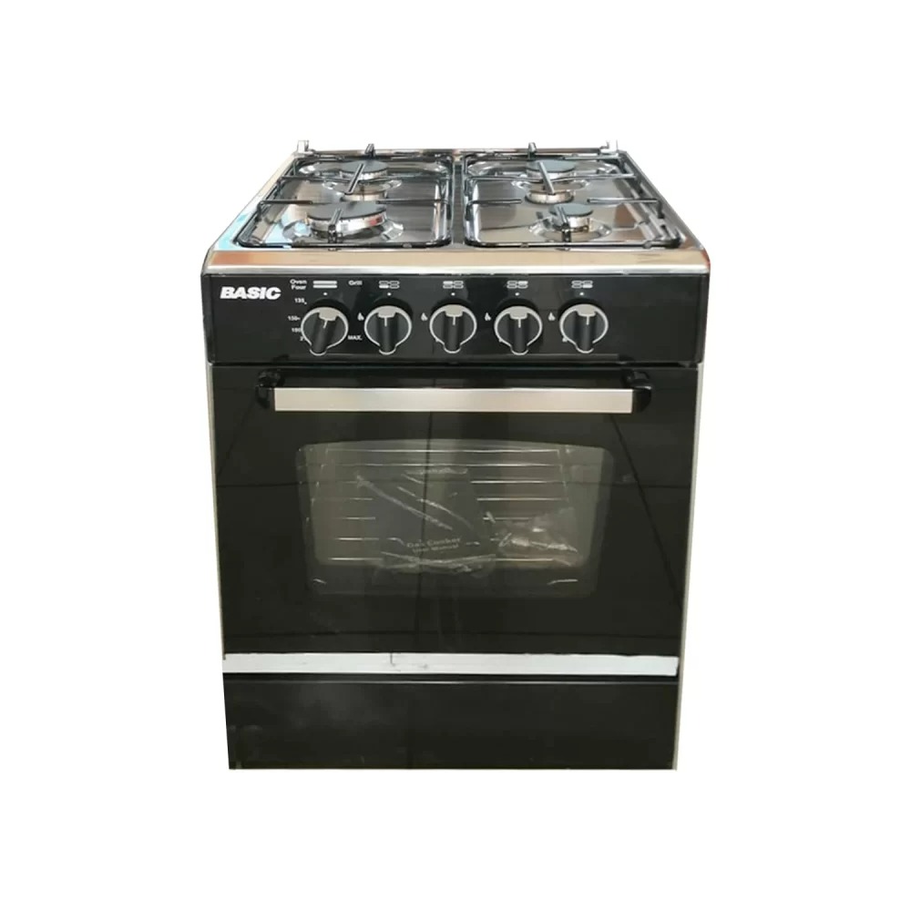 Basic Cooker Gas 4 Burners 55x55, Stainless Steel - C5555 