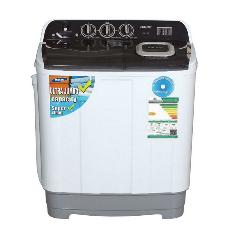 Basic Twin Tub Washing Machine 6 Kg, White - BW-T600