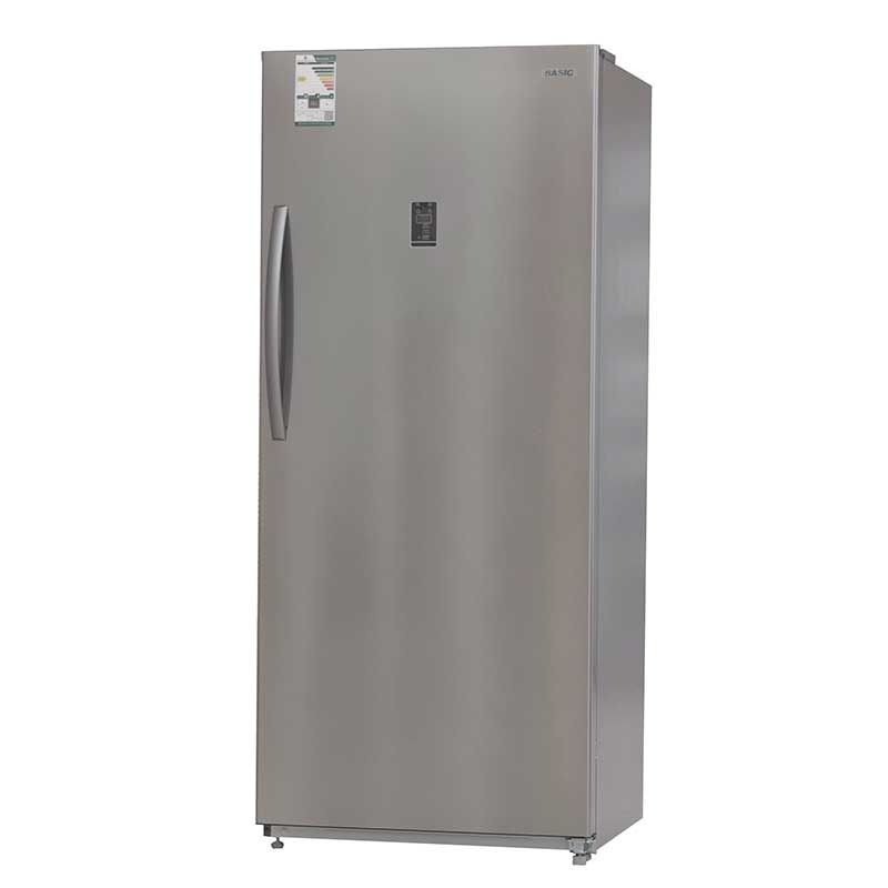 BASIC Vertical Freezer 21 feet, 595 liters, one door, the possibility of converting from freezer to refrigerator, grille shelves, Thai Industry, Silver - BUFS-MT775SS