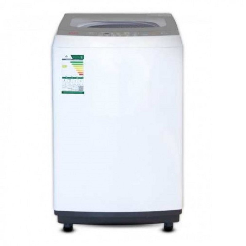 BASIC Washing Machine Top Load 10 Kg, Stainless Steel Tub, Auto Closing Cover, Chinese Industry, White - BAWMT-N10WSN