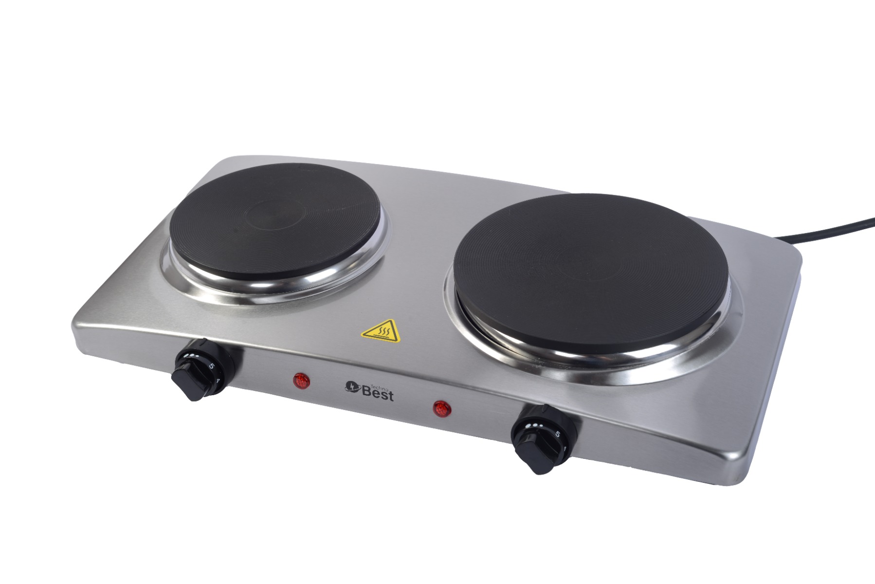 BEST Hot Plate Double 2500W, Stainless Steel - BHP-002