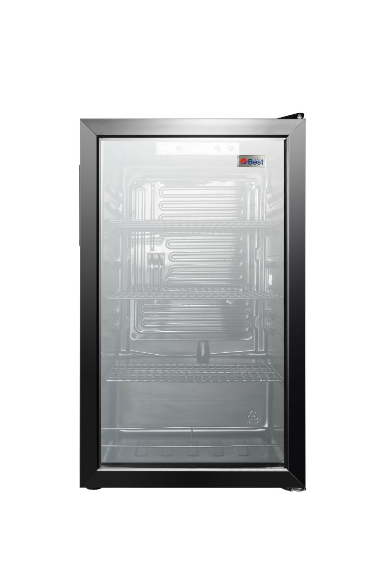 Tecno Best Display Refrigerator, 126 L,  4.5 Feet, Transparent Glass Front, Black, Brd-126L