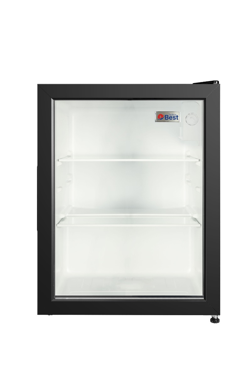Tecnobest Display Refrigerator, 76 L,  2.7 Feet, Transparent Glass Front, Black, Brd-76L