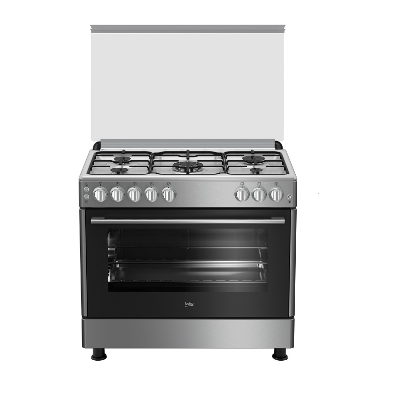 Beko Gas Oven 90X60 5 Burner Steel turkey GG15120FX