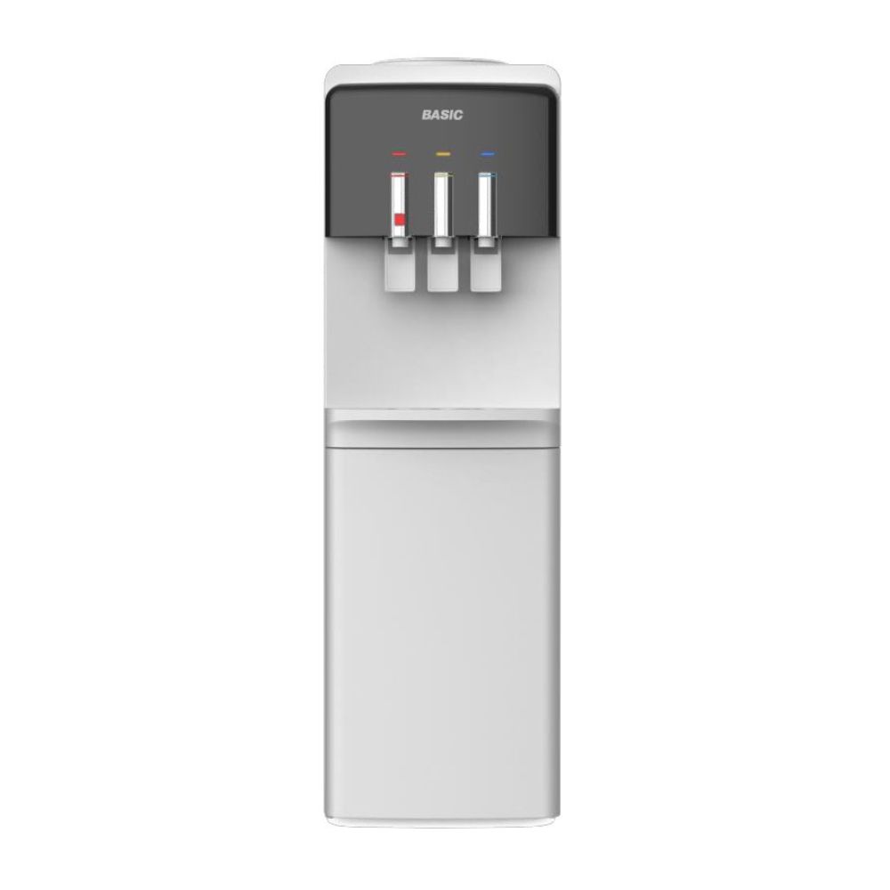 Basic Stand Water Cooler, 3 With Regular Hot And Cold Valves, Safety Lock, White,BWD-LWYR100