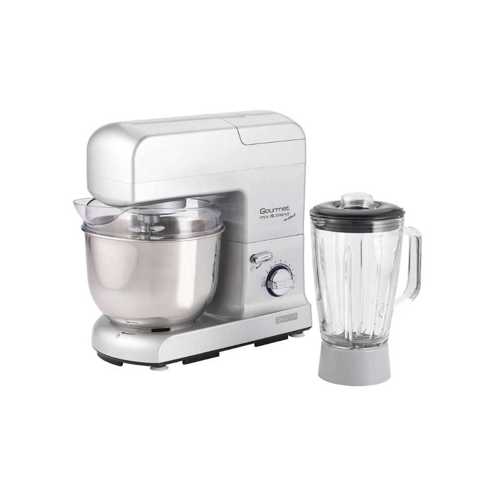 Ariete Mixer,  4.2 L, 1500 W, Number Of Speeds, Stainless Steel Bowl, 3 Attachments For Soft And Dense Dough, Glass Mixer 1.5 L, White, C159610Aras