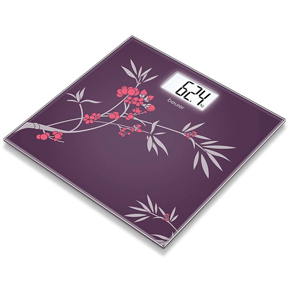 Beurer Spring Glass Bathroom Scale, Weight Capacity Up to 150 kg - GS207