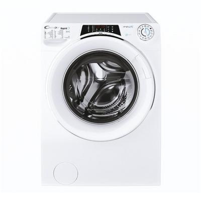 Candy Washing Machine Front Loading 8 Kg , 100% Drying ,5 Kg Drying - 1400 RPM - INVERTER - Wifi + Bluetooth Steam, White- ROW4854DXHZ-19