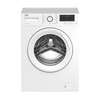 Beko Front Load Washing Machine 8kg, Dry 75%, 1200 RPM, INVERTER, White - WTV8616W