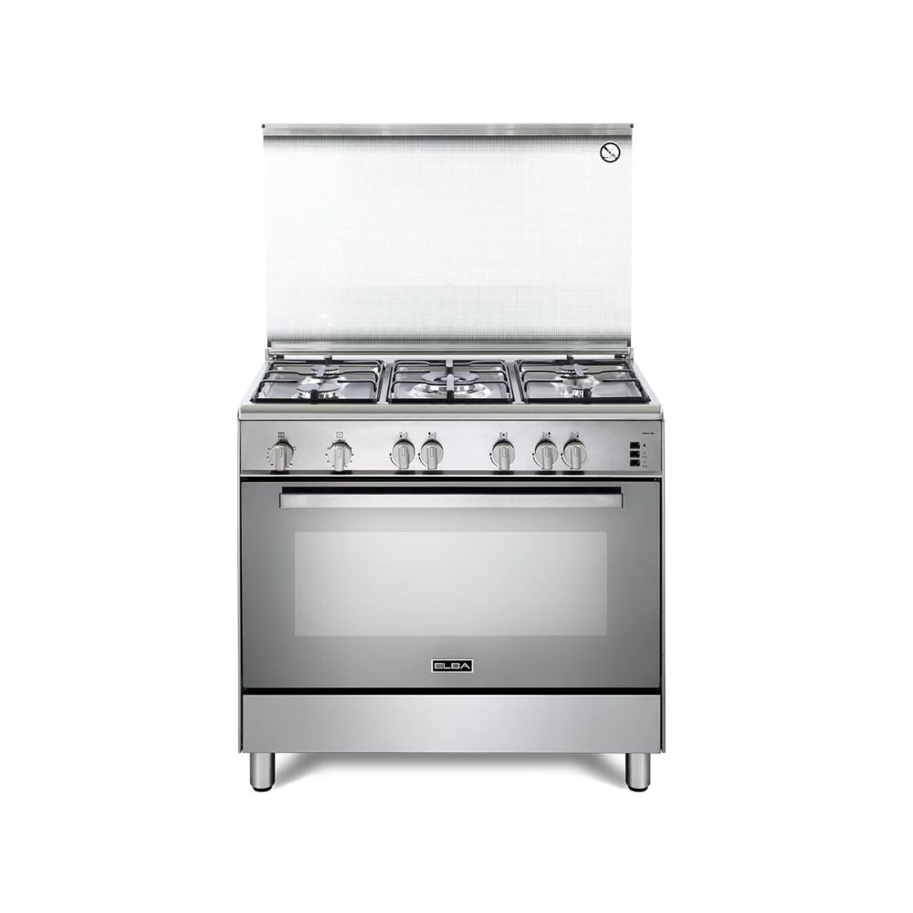 Elba Gas Oven, 60 X 90 Cm, 5 Burners, Full Safety, Self-Ignition, Grill, Italian, Steel,CXX 965 G