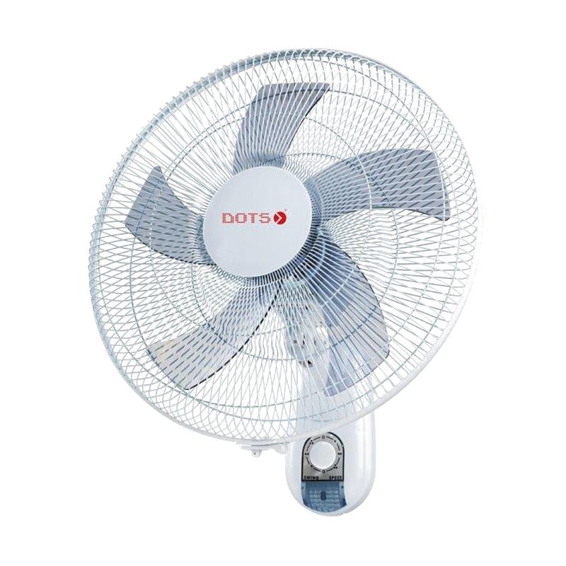 DOTS wall fan, 16 inch, 3 speed control, 5 AS blades, White - TFW-B04.swsg