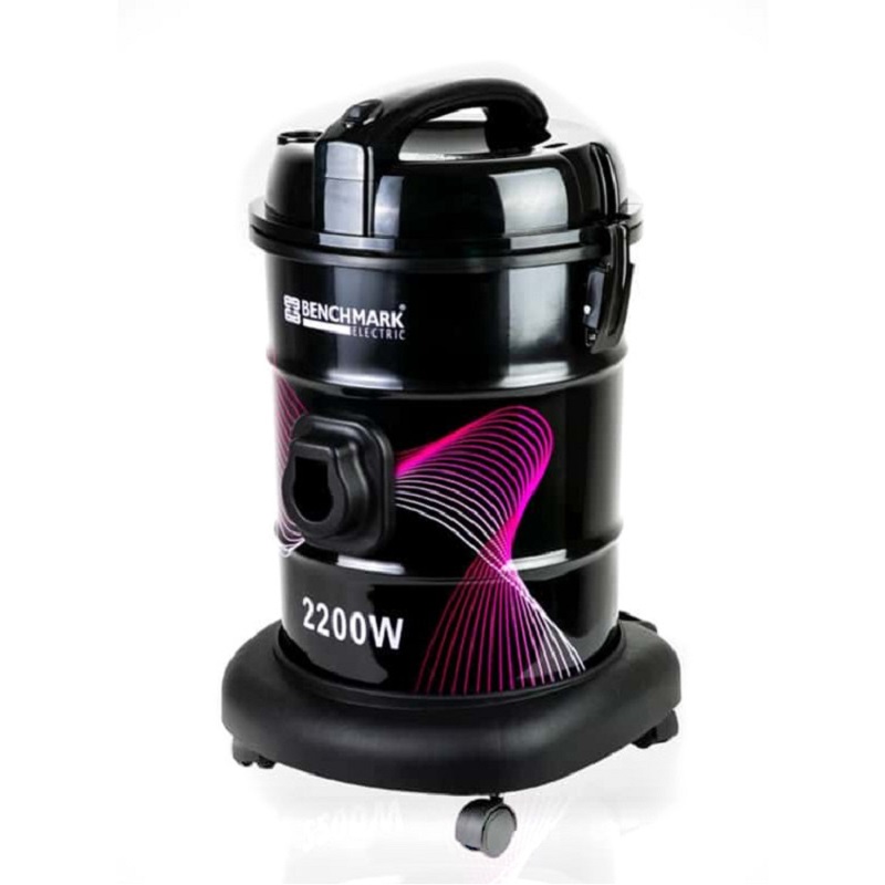 Drum Vacuum Cleaner BENCHMARK 25 Liters, 2200W, 5 Meter Cord, Air Blow Function, Black - VC-2200 H