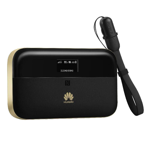 Huawei  Router  WiFi Router and Powerbank , 4G LTE, 6400mAh , Black and Gold - E5885LS